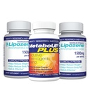 Lipozene の減量は 30 のカプセルが付いている 2 本のびんを 30 の計算のびん MetaboUp とそれぞれ錠剤にします