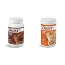 Quest Nutrition Chocolate Milkshake Protein Powder, 22g Protein, 1g Sugar, Low Carb, Gluten Free, 3 Pound, 43 サービング & Cinnamon Crunch Protein Powder, 20g Protein, 2g Net Carb, 1g Sugar