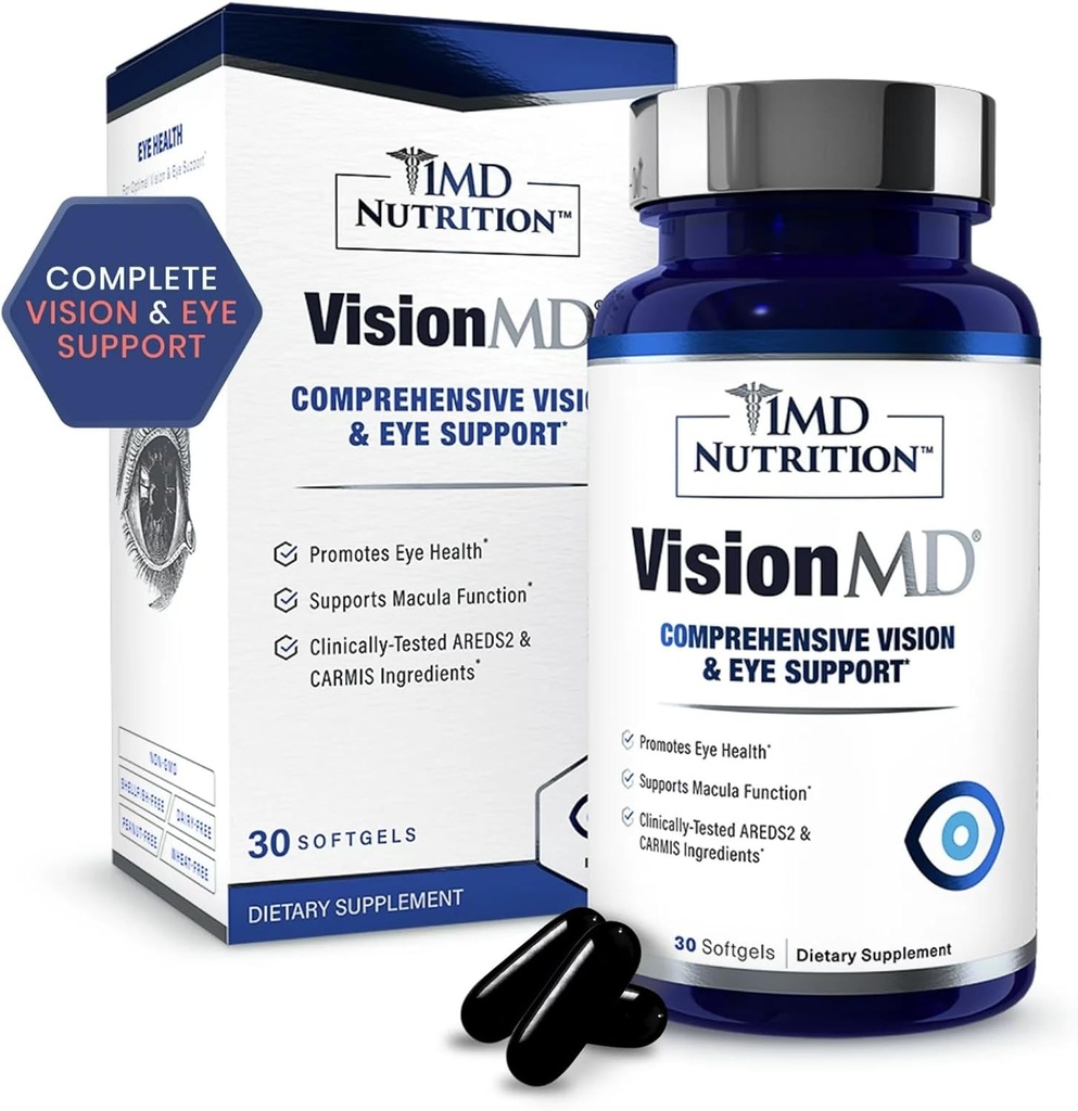 コンバージェンス VisionMD Eye Vitamin with AREDS 2 | Eye Support Supplement | 30 Softgels