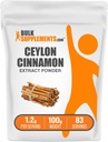 BulkSupplements.comシナモン樹皮エキスパウダー - セイロンシナモンサプリメント、ハーブサプリメント - 完全菜食主義者&グルテンフリー、給餌ごとに1.2g、100g(3.5オンス)(パッケージ1)
