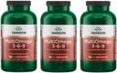 Swanson MultiOmega 3-6-9 - 非GMOフラックスオイル、ホラージオイル、'&'フィッシュオイルカプセル - エッセンシャル脂肪酸は心臓血管の健康をサポート '&' 脳の健康 - (220 Softgels、2400mgサービング) 3本のボトル