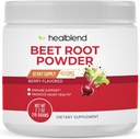 healblend Organic Beet Root Powder - Nitric Oxide Beets, Healthy Blood Pressure Support, Blood Circulation Superfood Blueberry Flavored - 30 Servings