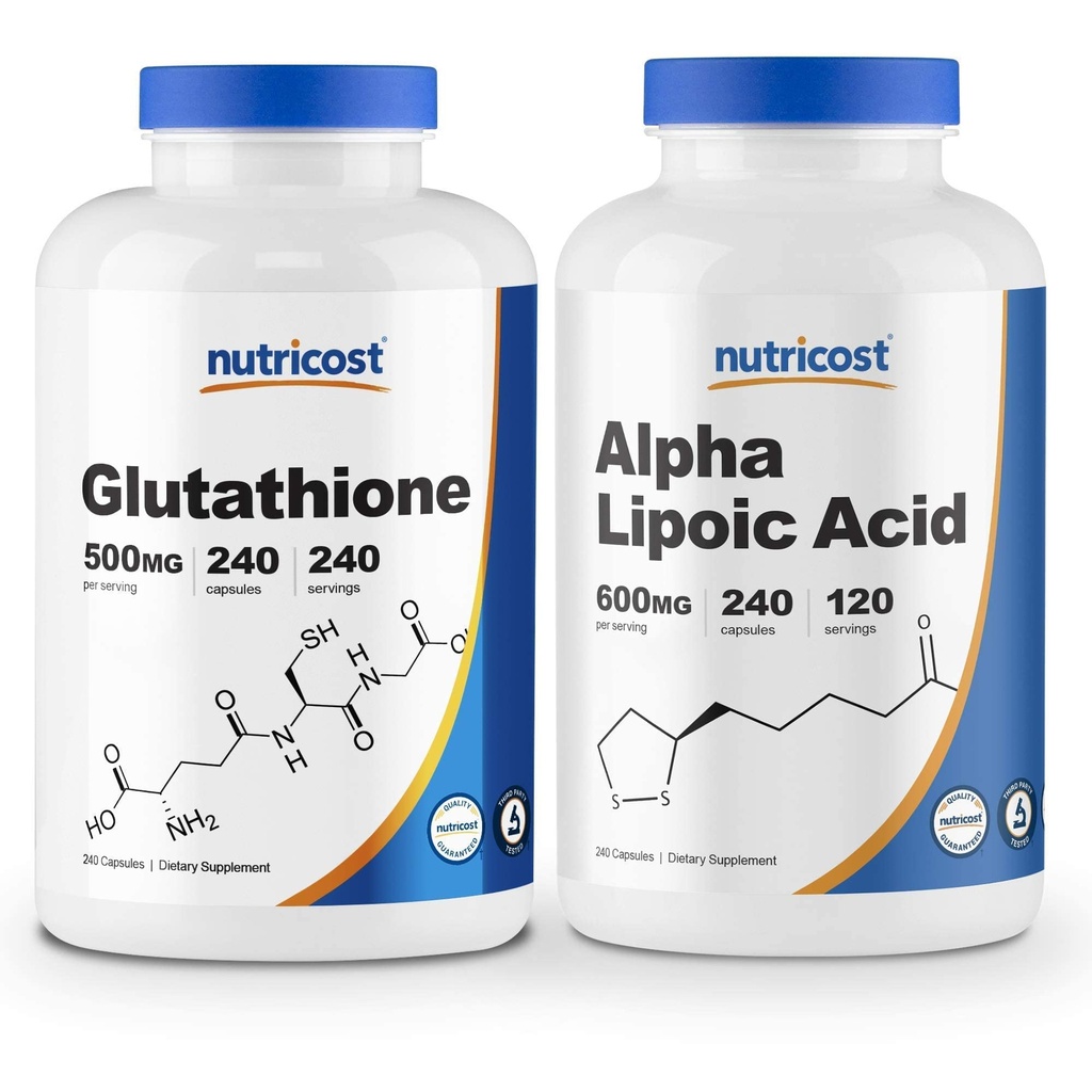 Nutricostアルファリポ酸600mgの240の帽子のグルタチオン500mgの240の帽子
