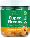 Nutricostオーガニックスーパーグリーン(オレンジサンライズフレーバー付き)20スティックパック - グルテンフリー、非GMO