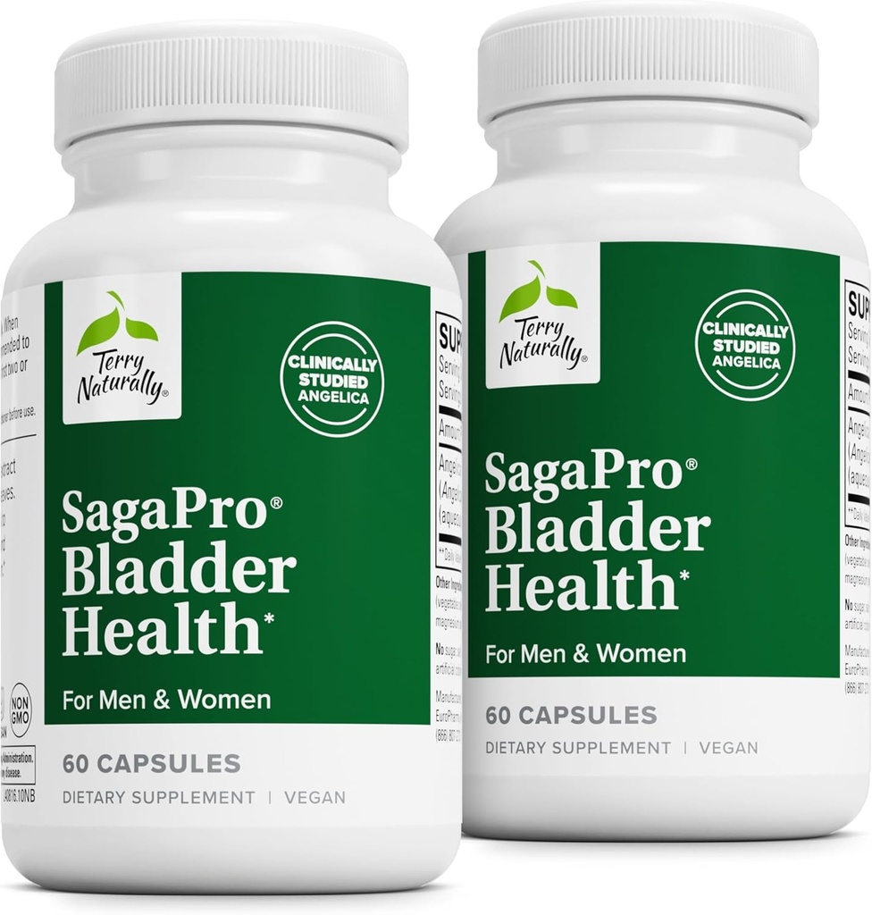 Terry Naturally SagePro Bladder - Bladderサポートサプリメント - アンジェリカリーフエキスと栄養補助食品 - エイド尿路上機能&健康にビーガンカプセル - 60カプセル(2パック)
