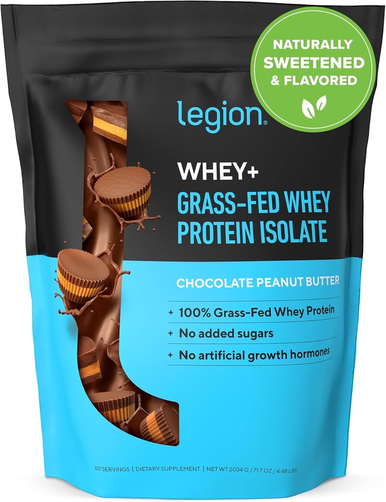レギオン 草の餌の牛からWhey+の蛋白質のheyの隔離して下さい-Whey蛋白質の隔離剤の粉の低カロリー、非GMOの砂糖の自由な、Lactoseおよびグルテンフリーの人及び女性のためのすべての自然な蛋白質の粉(30のサービング)