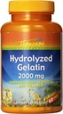 Thompson Hydrolyzed Gelatin 2000mg | 健康な細胞及び釘サポートのためのホバイン ソース蛋白質及びコラーゲン | 高められた吸収 | 60のタブレット | 2のパック
