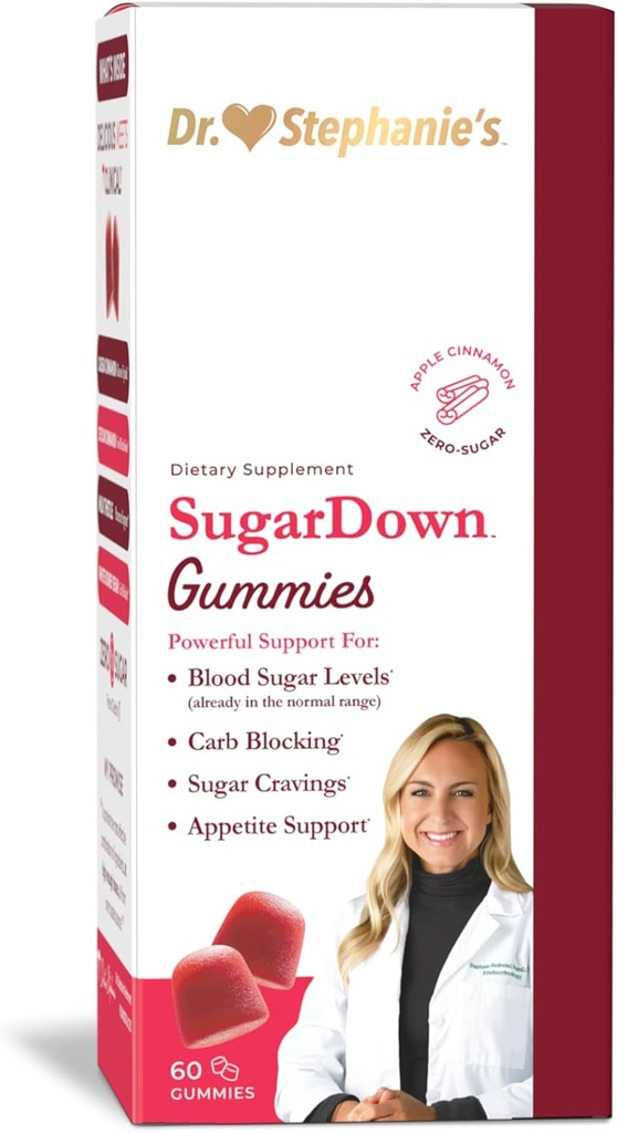 Dr. Stephanie’s SugarDown Gummies – セイロン&カシアシナモンサプリメント - 0g 砂糖