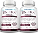 承認された科学 Tinnitol - Tinnitusサポートサプリメント - 耳の消去リング - ブーストインナーイヤーヘルス - 2ボトル - 6ヶ月の供給 - 米国製