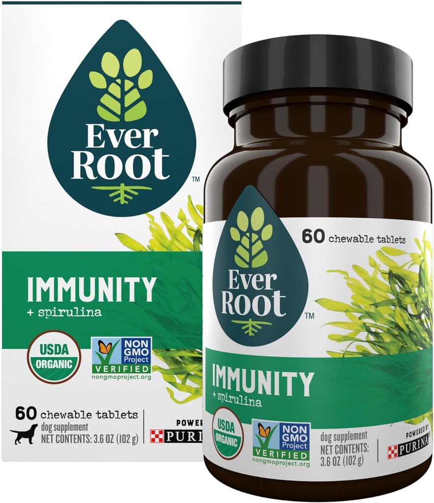 EverRoot犬は、Purina免疫ChewableタブレットとSpirulinaとAntioxidants - 3.6 ozによって供給されています。 キャニスター