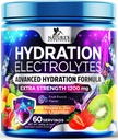 水分補給電解液粉末1200mg - 毎日の液体補充剤ドリンクミックス - ミネラル、カリウム、リアルソルト、ケト、非GMO - おいしいフルーツ味電解液 - 60サービング