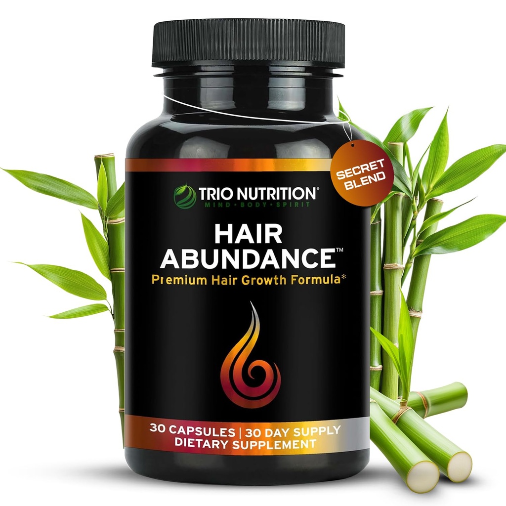 TRIO NUTRITION 毛の豊富さ | 毛の成長のための自然なビタミンの補足、強い釘および滑らかな皮|コラーゲン、ケラチン、亜鉛及びセレンと後押し|Biotin 10000mcg   30 日の供給