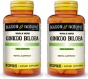 メイソンのビタミンの銀杏のBiloba 500のmg 180のゼラチンのカプセルはびん、2本のびんのパック合計360のカプセルを詰めます