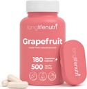 Grapefruit種子エキス500mg - シトラスParadisis、180ベジタリアンカプセル、毎日のエネルギーとバランス、6ヶ月の供給、GMP認定、米国製