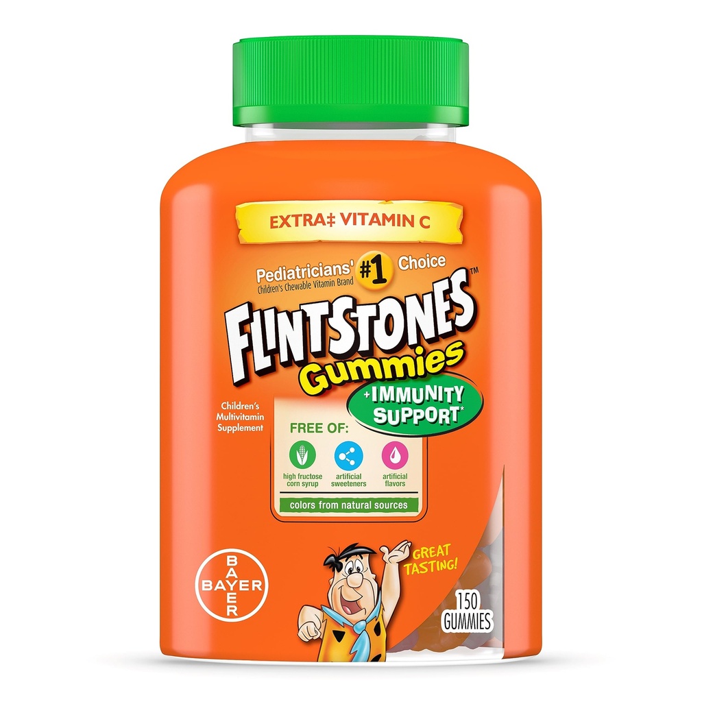 Flintstones Gummiesは免疫サポート*、ビタミンC、ビタミンD、B12、亜鉛及び多く、オレンジ150ctが付いているビタミンをからかいます