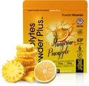PowderVitamin の電解質の粉のプラス(50 のサービング) タンジェリンのパイナップル 電解質の粉 0 Calorie Keto、0 砂糖、Maltodextrin、1000mg カリウム、120mg マグネシウム、水和の粉無し