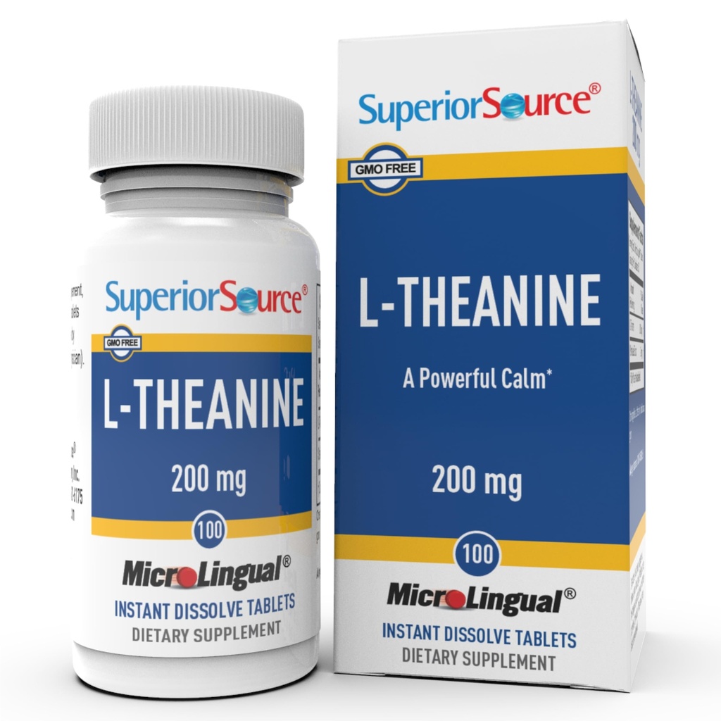優秀な源L-Theanine 200のmg -大人のための頭脳の健康サポート補足の方式の援助のよりよい睡眠及び毎日のエネルギー -サポート集中自然に- 100の即刻の分解のタブレット