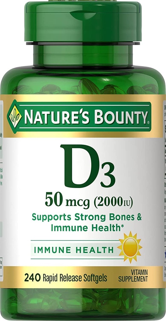 Nature's Bounty ビタミンD 2,000 IU Softgels