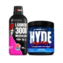 PROSUPPS L-カルニチン3000興奮剤フリー液体ショット(31サービング、ベリー)とハイドシグネチャーシリーズプレワークアウトエナジーパウダードリンク(30サービング、ブルーレイズ)バンドル