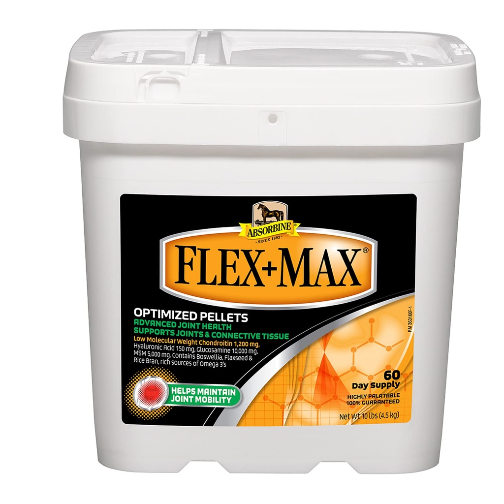 吸収物 Flex+Max の馬の接合箇所の補足の小冊子、グルコサミン、MSM、コンドロイチン及び亜麻仁の 10lb のたらい/60 日の供給の広範囲の Equine の方式