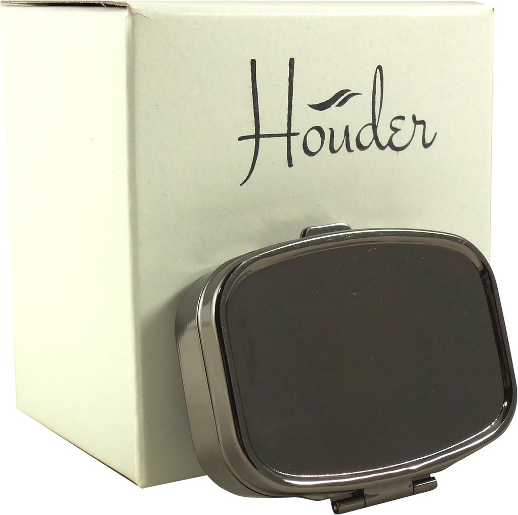 Houder 古典的な灰色の金属の丸薬箱のギフト用の箱が付いている装飾的な丸薬の箱-様式のあなたのMedsを運ぶ(長方形)