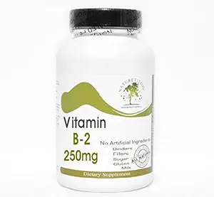 B-2 Vitamin 250mg ~ 100 Capsules - No Additives ~ Naturetition Supplements