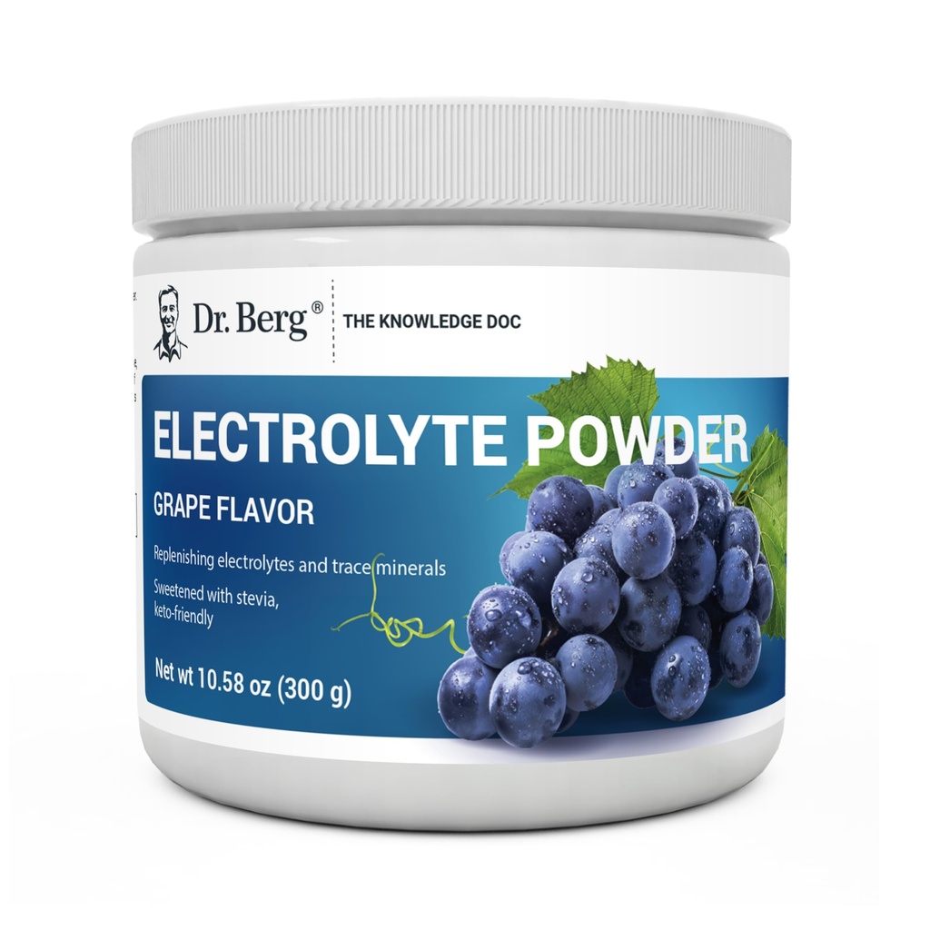 Dr. Berg のゼロ砂糖の加水 Keto の電解質の粉 - 高められた w/1000 の mg のカリウム及び実質のピンクのヒマラヤの塩(NOT のテーブルの塩) - ブドウの味の加水飲み物の混合物 - 50 のサービング