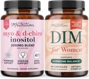 SMNutrition Women's DIM Supplement & Myo-Inositol & D-Chiro Inositol | ホルモンバランスバンドル 40:1 比率(30 人前)、女性コンプレックス(60 人前)用250mg DIMサプリメント