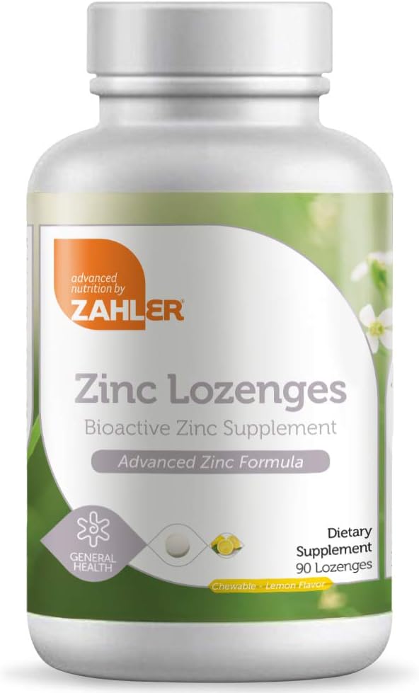 Zahler亜鉛Lizeenges、35mgのChewable亜鉛タブレット、免疫サポート酸化防止の補足、子供および大人のための大きいTasting亜鉛、証明されたコザー、90のLozenges