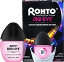 Rohto Digi-Eyeのデジタル目の緊張の目の低下、デジタル目の緊張の症状、長続きがするのからの冷却の目の緊張の救助は、目の救助、赤いのための目の低下、疲れた目のための0.4のflのozのびんをかぶせます(2のパック)