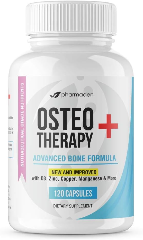 OsteoTherapy+の高度の骨サポート補足-ビタミンC、MK4/MK7の高吸収カルシウム、マンガン、マグネシウム