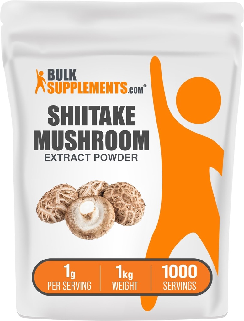 BulkSupplements.com 椎茸の茸エキスパウダー - 椎茸のマッシュルームパウダーサプリメント、免疫サポート - ビーガン&グルテンフリー、サービングあたり1g、1kg(2.2ポンド)(1パック)