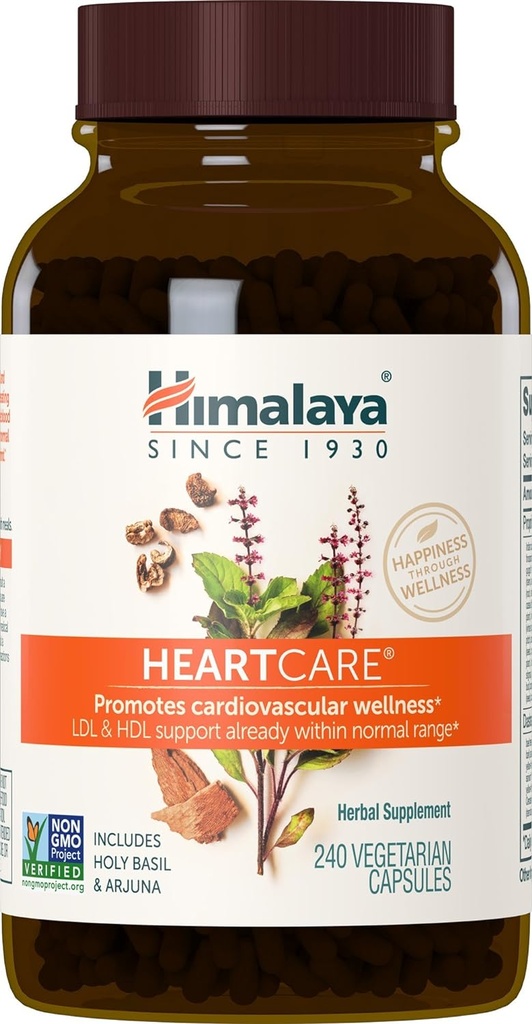 Himalaya HeartCare、Cholesterol及び心臓の健康、720mg、240カプセル、2か月の供給のための血圧の補足