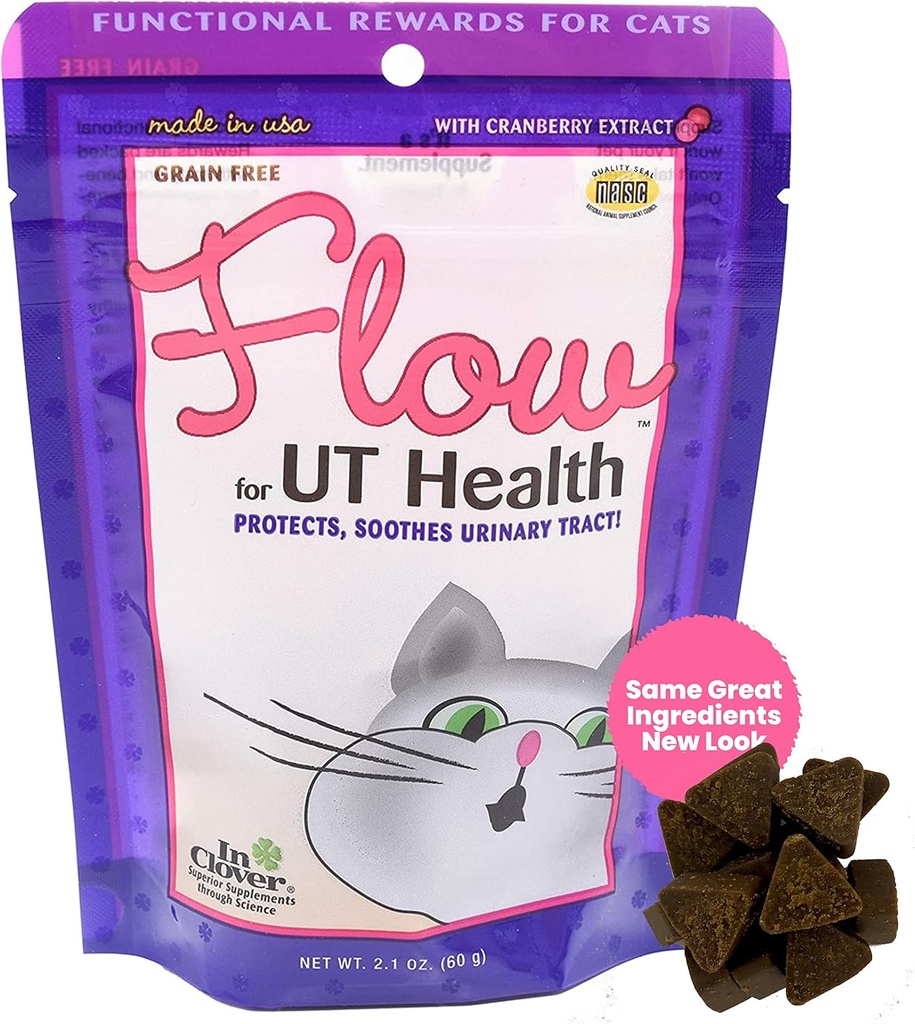 Clover の流れの猫のための柔らかい咀嚼。 UT の健康のための毎日のサポート。 自然に流れる尿路を自然に保つために天然成分で科学的に配合