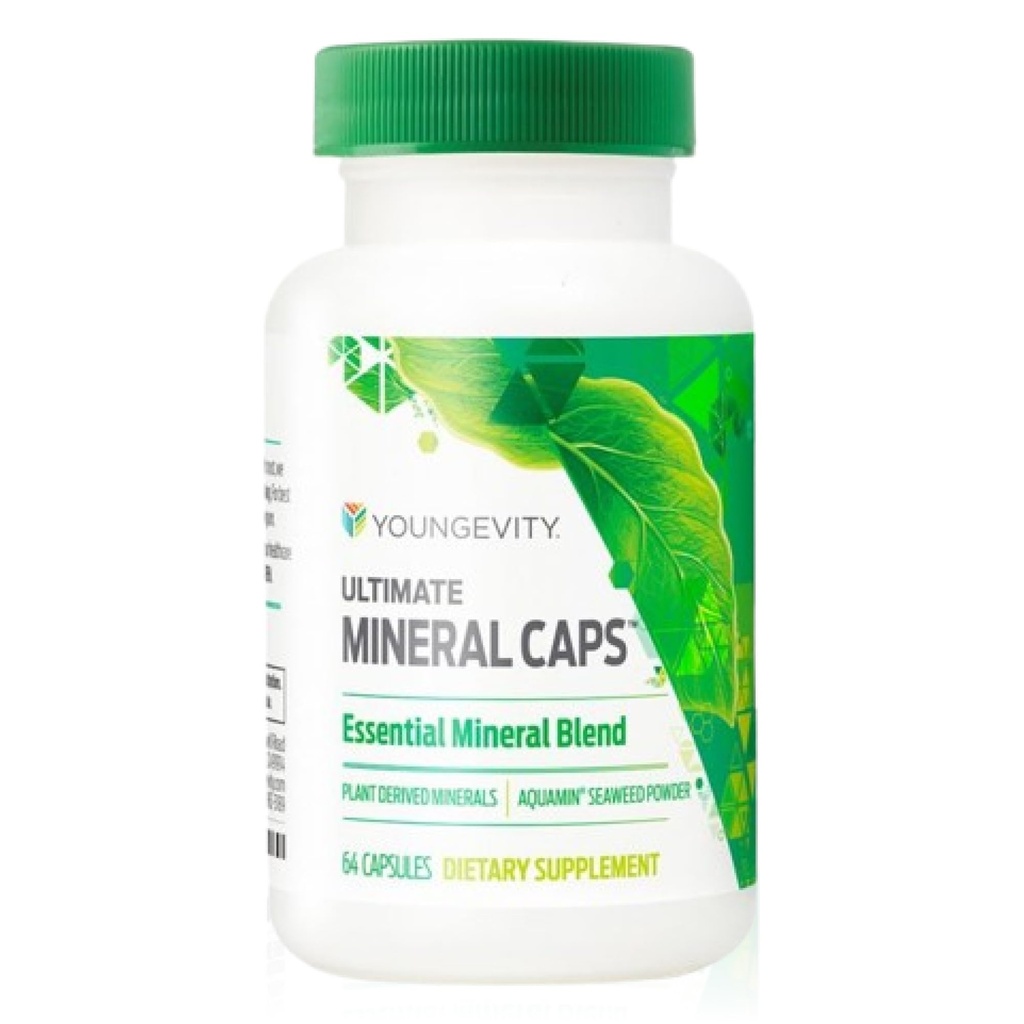 Youngevity究極のミネラルキャップTM - 70 +エッセンシャルフルスペクトラムトレースミネラル - Nutrient-Dense、ヒューミック&アクアミンシーイード(64カプセル)から派生(4)