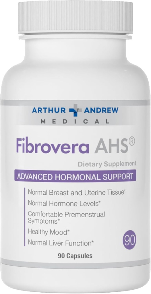 アーサー・アンドリュー医学、Fibrovera、ホルモンのバランスのための女性の酵素および植物のブレンド、90のカプセル