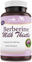 Berberine HCL 1200mg with Milk Thistle and Ceylon Cinnamon, Ampk Metabolic Activator, Healthy Immune System and Gastrointestinal Wellness, 40 Servings, 120 Veggie Capsules