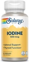 Solaray Iodine 500 mcg | ヘルシーな甲状腺機能、代謝、焦点とエネルギーをサポート | 非GMO、ビーガン | 30 VegCaps | 2 のパック