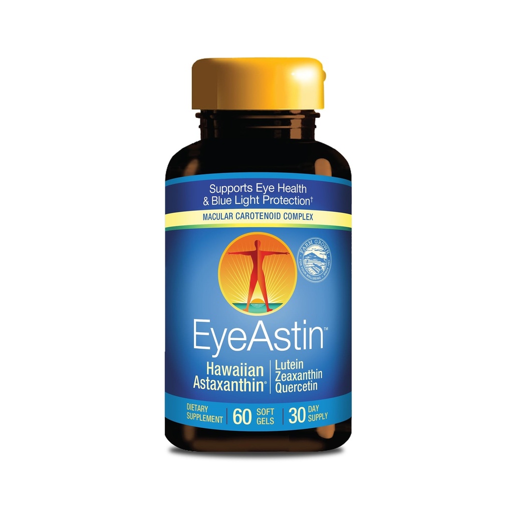 EyeAstin、Lutein & ZeaxanthinのBioAstinのハワイのアスタキサンチン、サポート目の健康自然に、60の計算