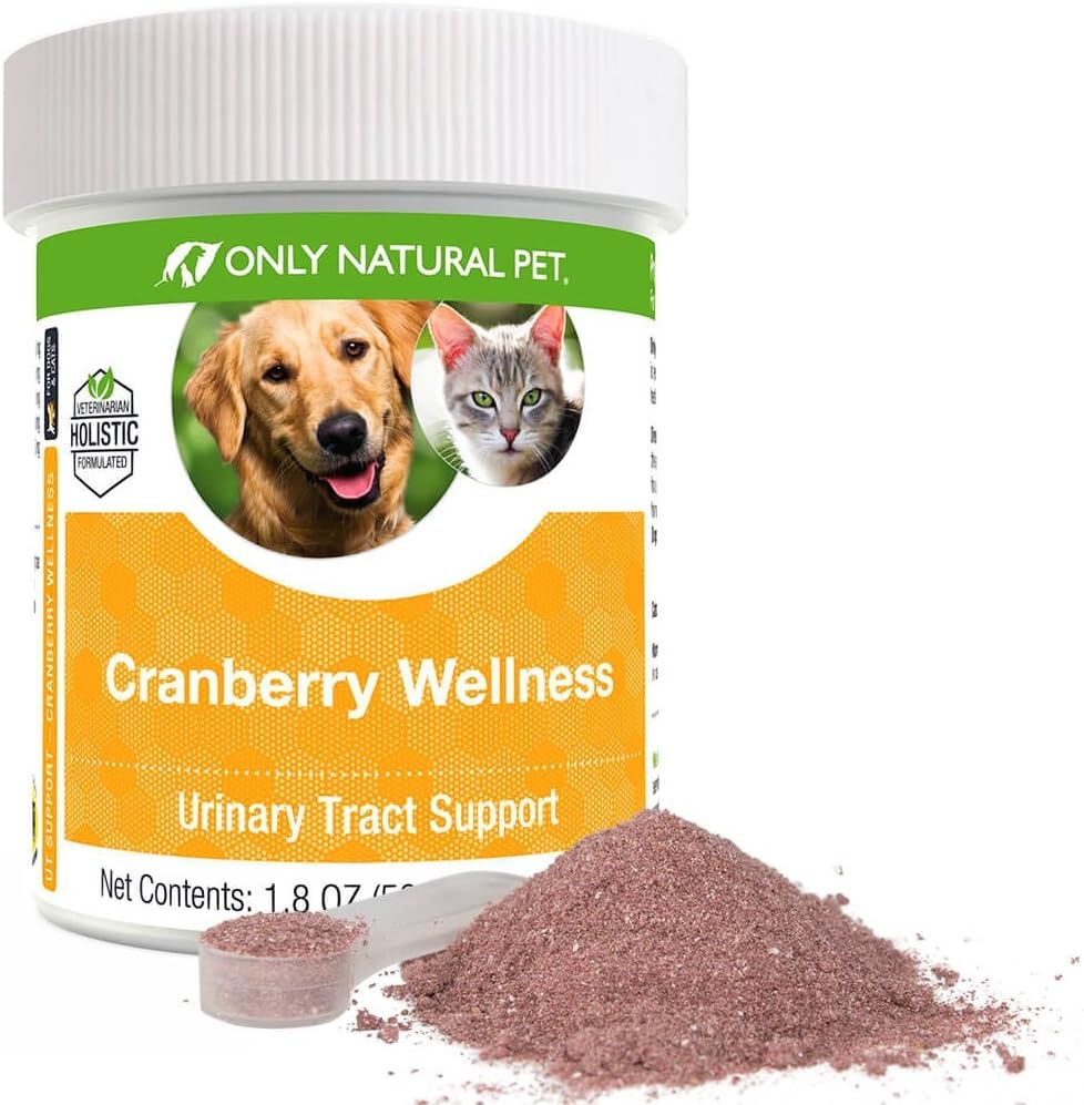 犬と猫のための天然ペットクランベリーウェルネス抗酸化剤パウダー - ビタミンCと尿路の健康のための栄養ベリーパウダーサプリメント - 110サービング