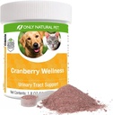 犬と猫のための天然ペットクランベリーウェルネス抗酸化剤パウダー - ビタミンCと尿路の健康のための栄養ベリーパウダーサプリメント - 110サービング