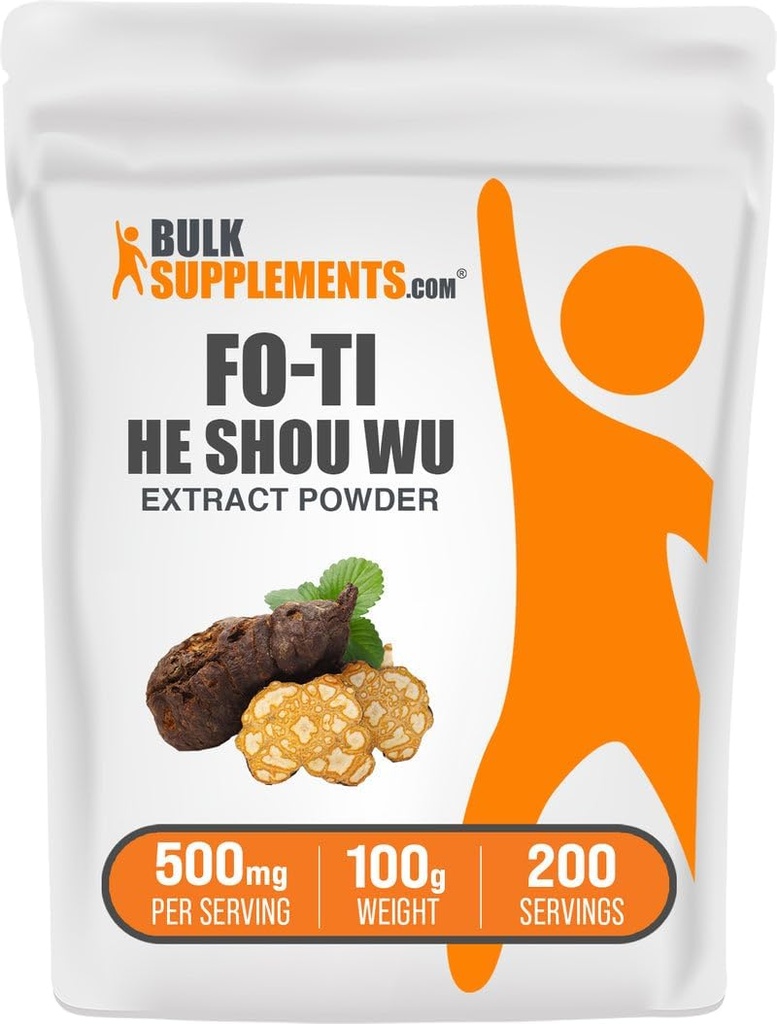 BulkSupplements.com Fo-Ti Extract Powder - Fo-Ti Root Powder、He Shou Wu、Herbal Supplement - Gluten Free、100g(3.5オンス)(パッケージ1)