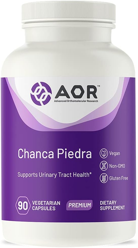 AOR, Chanca Piedra, 腎臓のためのハーブサプリメント, 肝臓と胆嚢の健康, 500 mg, ビーガン, 90 カプセル (90 サービング)