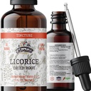 Licorice Tinctureの有機性Licoriceのエキス(Glycyrrhizaのglabra)はRoot、草の補足、冷たい出版物で非GMOを有機性野菜Glycerin 2のoz、670のmg乾燥しました