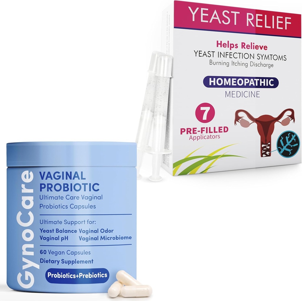包括的なフェミニンヘルスバンドル:腟のプロバイオティックカプセル+抗真菌プレフィルドアプリケーター - PHバランス、臭気コントロール、イースト感染症救済のためのデュアルサポート