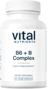 Vital Nutrients Vitamin B6 + Bコンプレックス | ビーガンは、エネルギー、代謝、心臓の健康のためのビタミンBビタミンをメチル化 | 月経障害のための高機能ビタミンB6 * | グルテン、酪農場、大豆無料 | 60カプセル