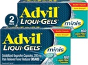 Advil Liqui-Gelsは痛みの回復力とフィーバーの減力剤、痛みの軽減のためのIbuprofen 200mgの大人のための痛みの薬を最小にします - 2x160の液体はカプセルを満たしました
