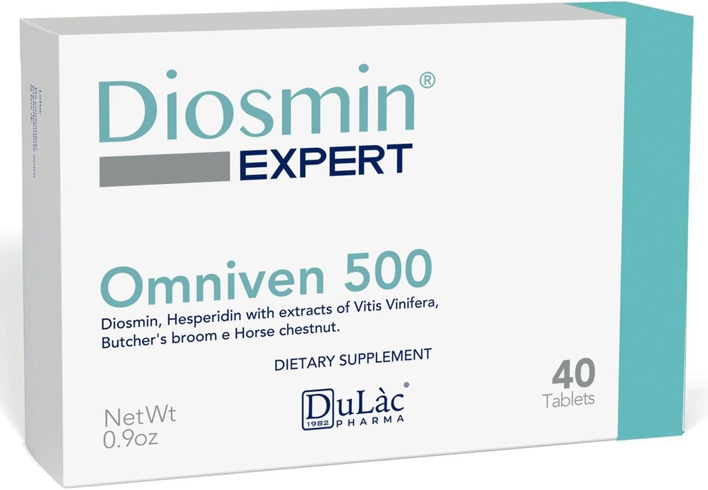Dulàc - Omniven 500-40はDiosmin、馬の栗のエキス、Buchers Broom、Hesperidinを錠剤にします。 イタリア製サプリメント