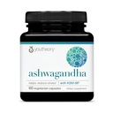 Youtheory Ashwagandha - 1,000 mg - エネルギー、睡眠、ストレス&コルチゾールサポートサプリメント - 有機KSM-66アシュワガンダ&ジンジャーと適応ハーブブレンド - 60ベジタリアンカプセル(30日の供給)