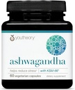 Youtheory Ashwagandha - 1,000 mg - エネルギー、睡眠、ストレス&コルチゾールサポートサプリメント - 有機KSM-66アシュワガンダ&ジンジャーと適応ハーブブレンド - 60ベジタリアンカプセル(30日の供給)